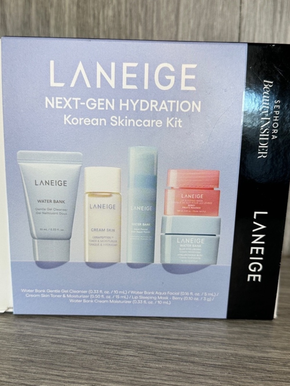 NIB Laneige Next-Gen Hydration 5-Piece Korean Skincare Kit - Travel Size
